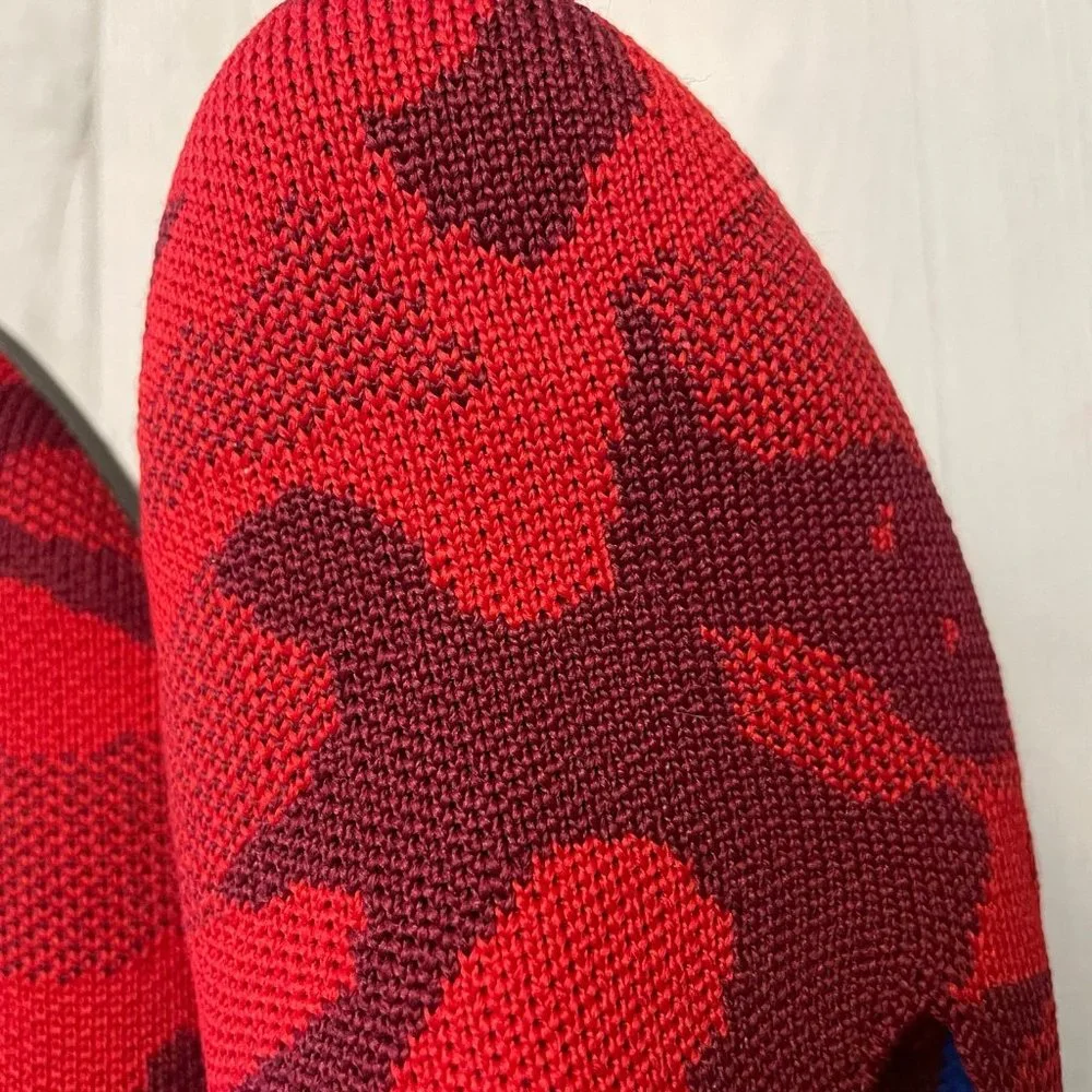 Rothy’s the flat red camo round toe flat size‎ 6.5